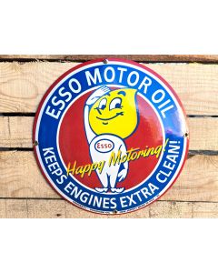 Esso motor oil keeps clean - Emailleschild