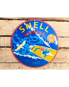 Shell marine emailleschild