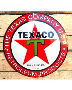 Texaco petroleum products - emailleschild