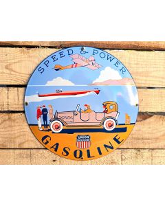 Union Gasoline emailleschild