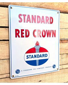 Standard Red Crown oil company emailleschild