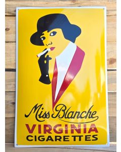 Miss Blanche Virgina cigarettes emailleschild
