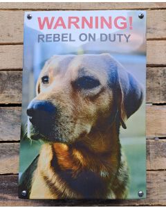 Personalisiertes Warnschild für Haustiere