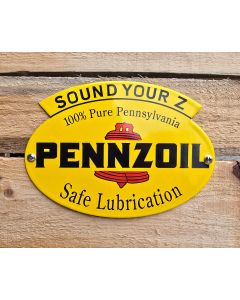Pennzoil Sound your Z emailleschild