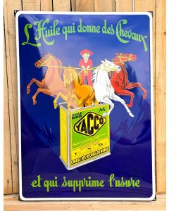 Yacco Huile qui donne des chevaux emailleschild XXL
