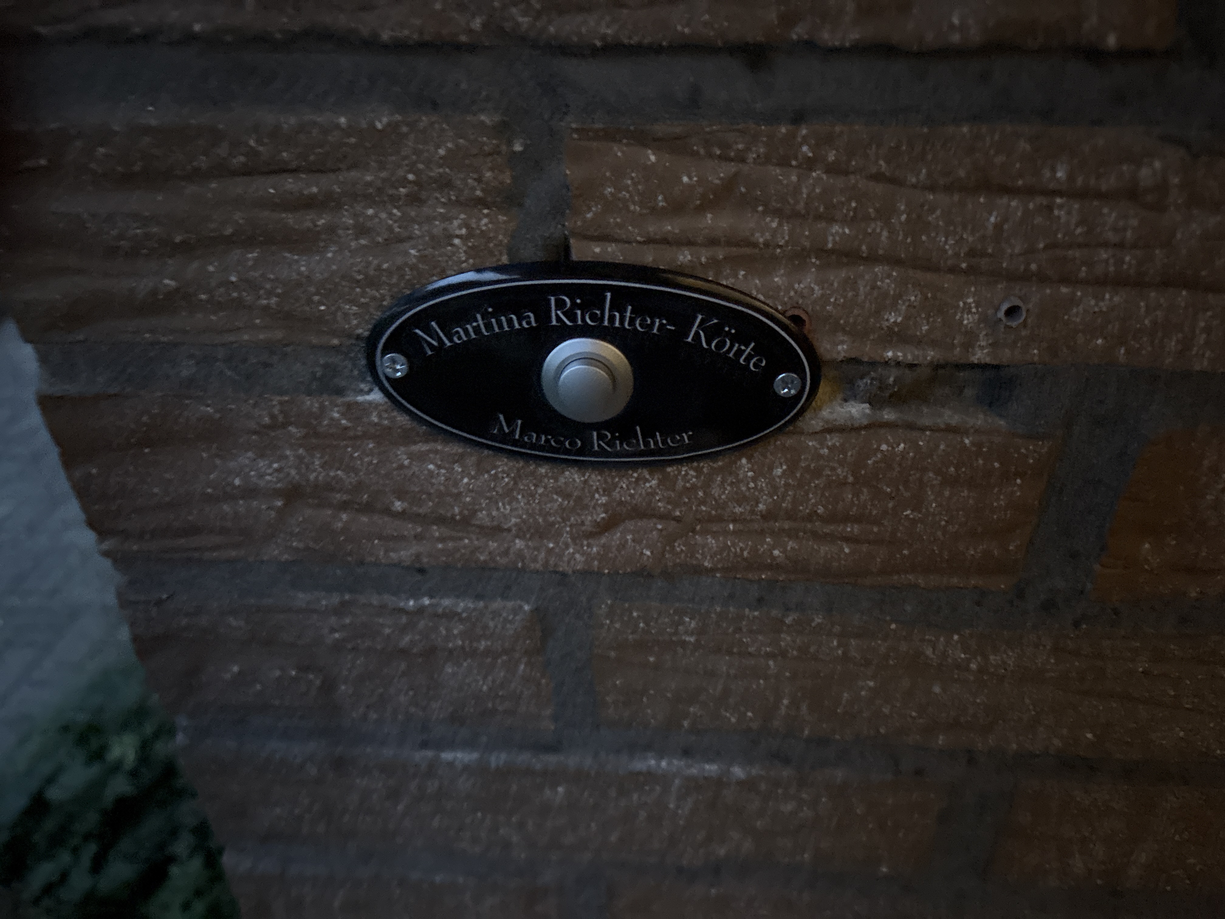 Klingelschild 10 x 5 cm oval, 2 zeilig Text gerundet