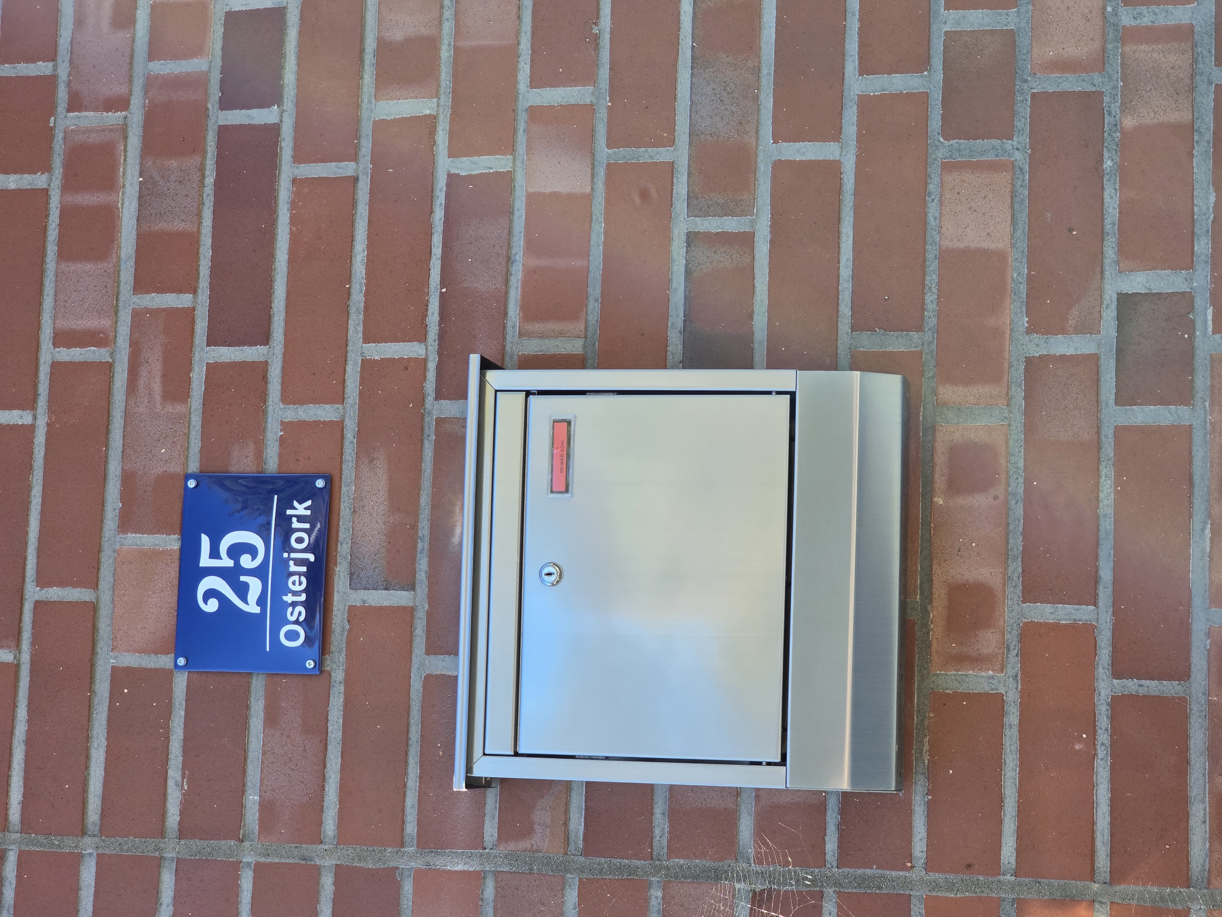 Hausnummer mit Name Süddeutsches Modell 20x16 cm