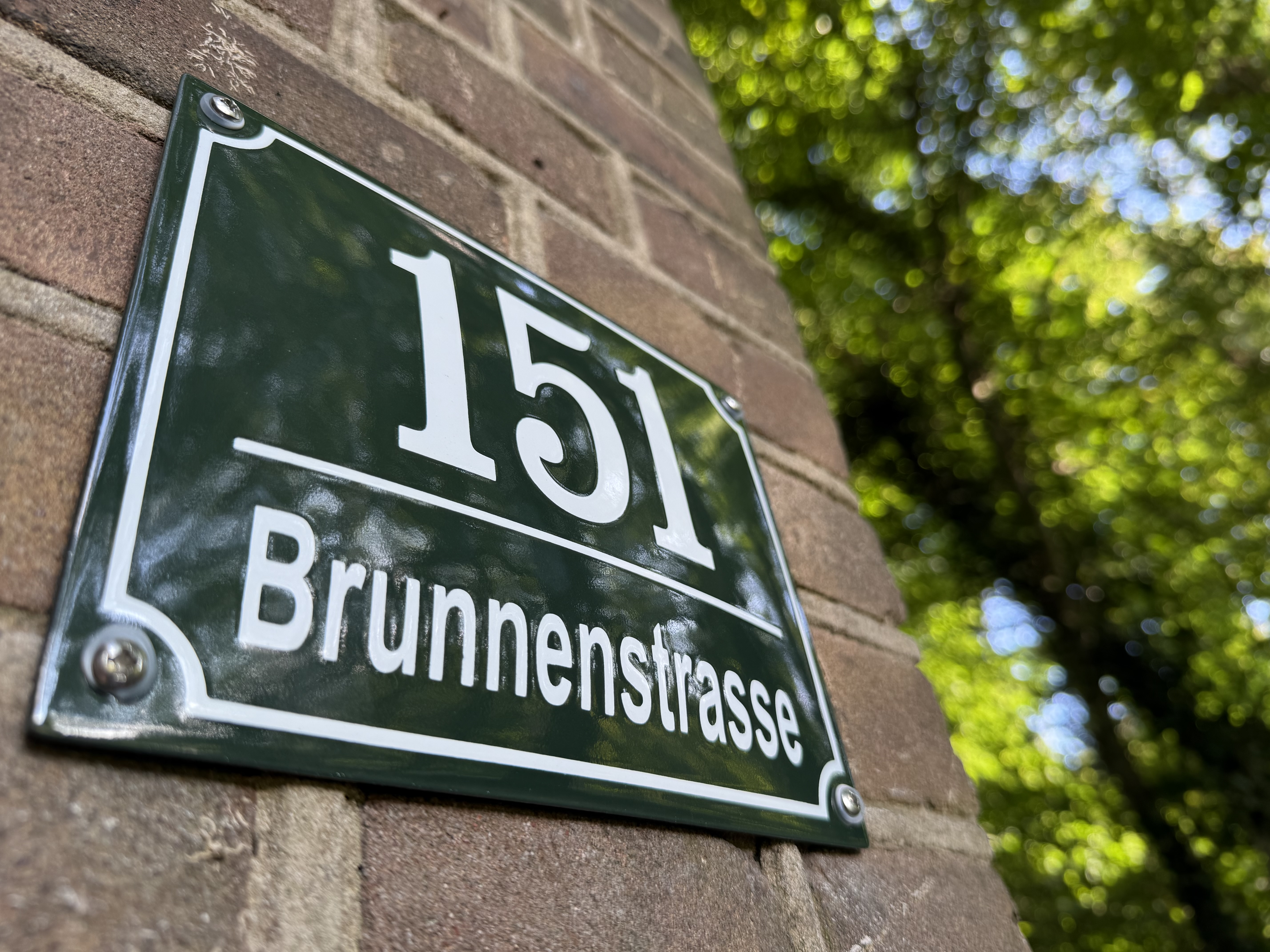 Hausnummer mit Name Süddeutsches Modell 20x16 cm