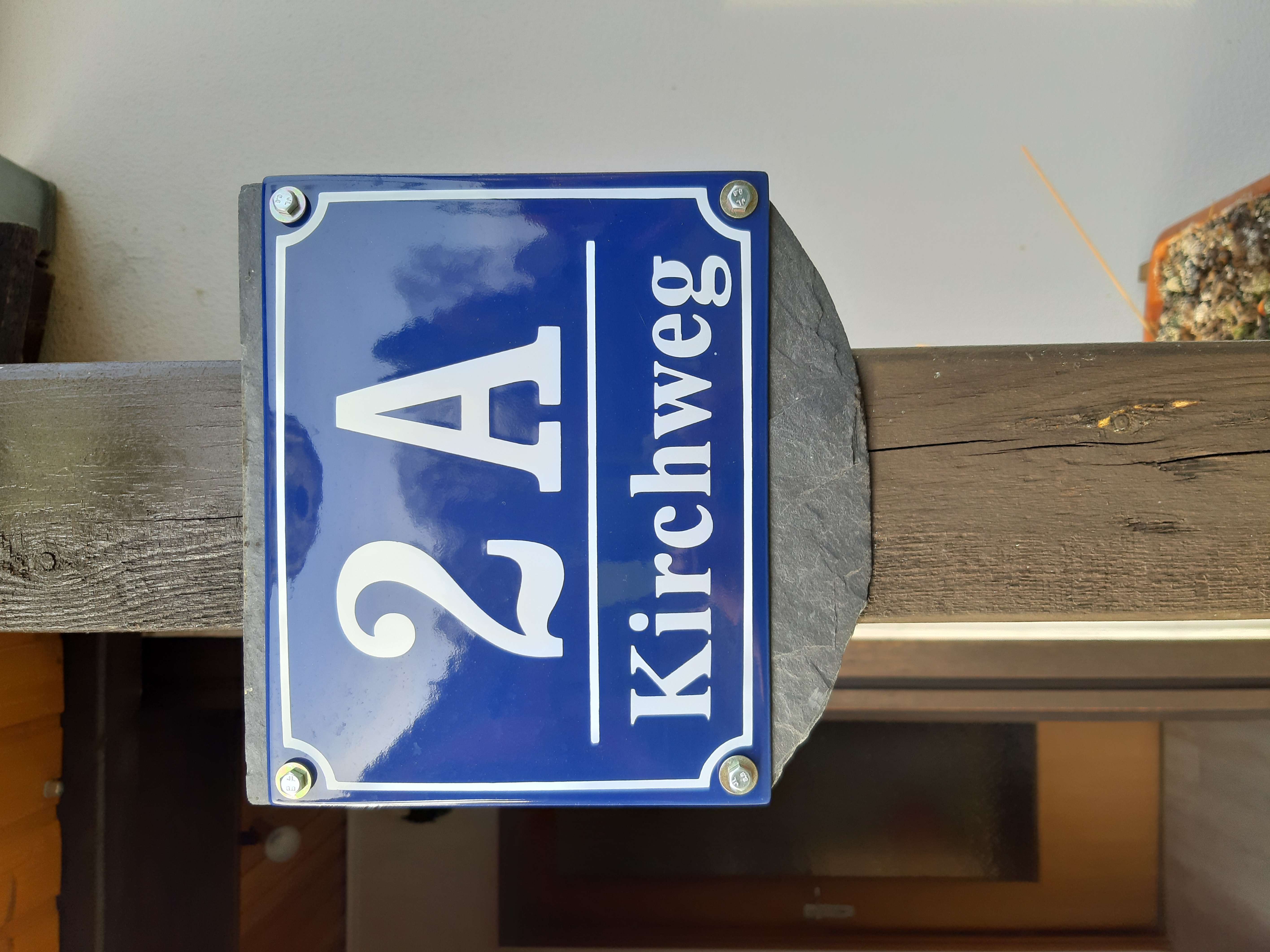 Hausnummer mit Name Süddeutsches Modell 20x16 cm