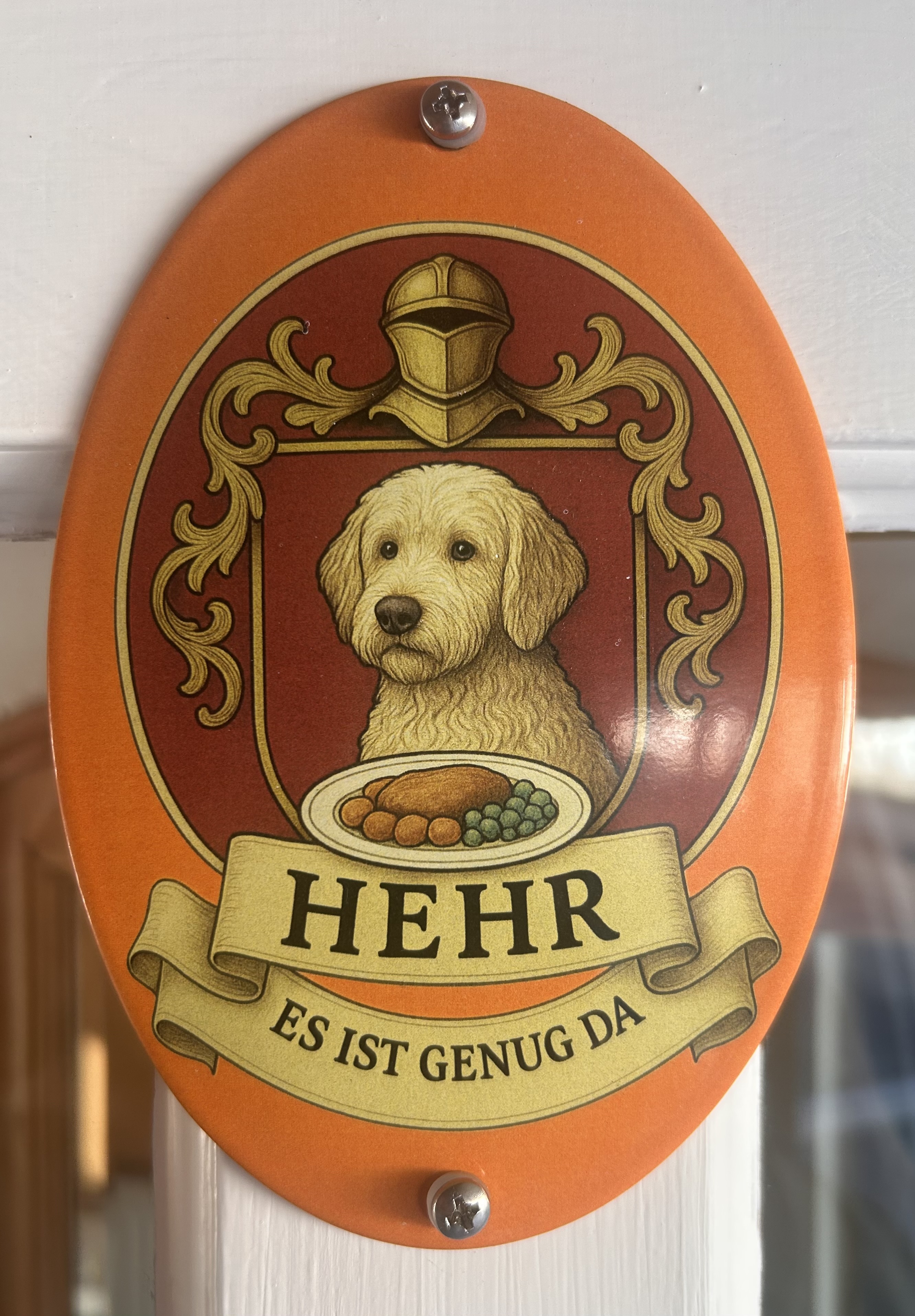 Photo in hochovaler Form in Emaille 11x16 cm 